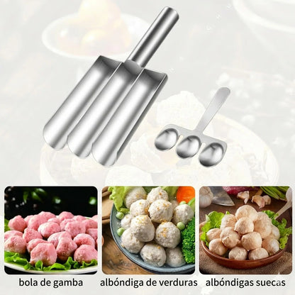 Máquina Molde Para Albóndigas Tres Compartimentos