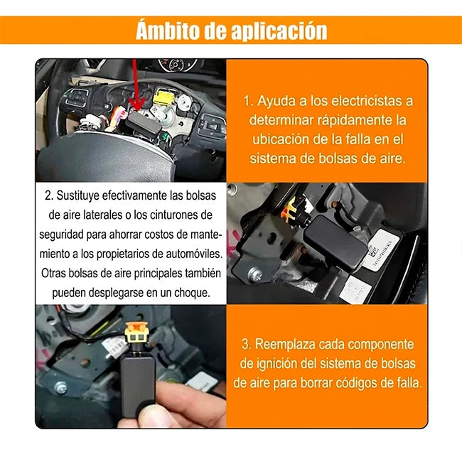 Kit x8 Detectores Diagnóstico Sistema Bolsa De Aire Para Vehículo