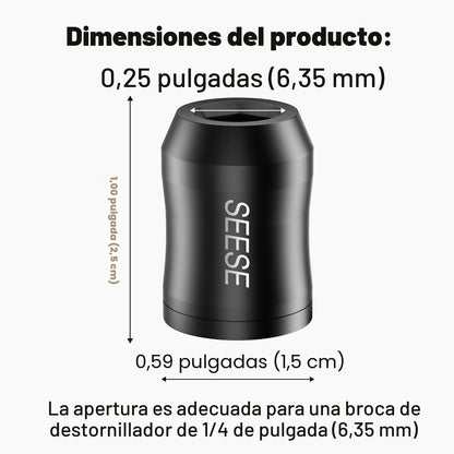 Pack x4 Anillo Magnético Extra Fuerte Desmontable Para Destornillador Hexagonal