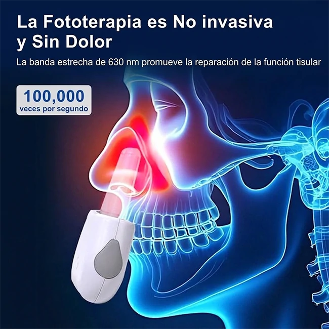 Dispositivo  Portátil Terapia Calmante Nasal Luz Roja