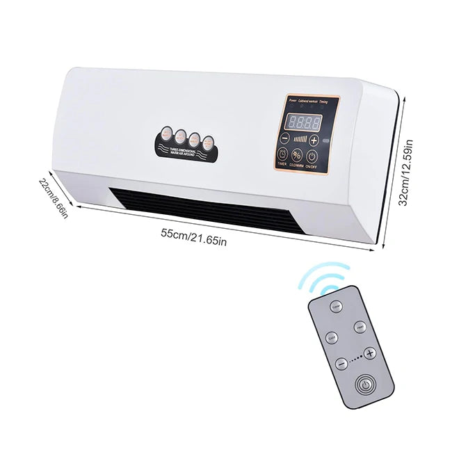 2 En 1 Calefactor Y Aire Acondicionado Split 110v Control Remoto