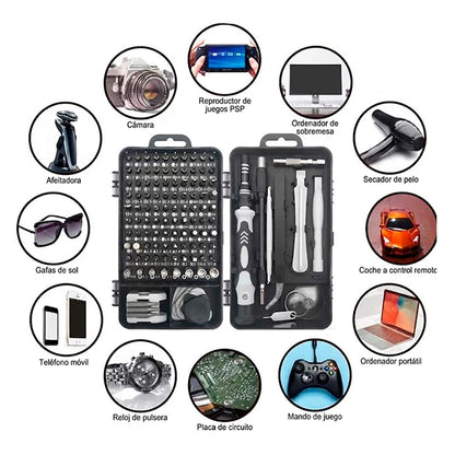 Kit 115 En 1 Destornilladores de Precisión Electrónica Con Estuche