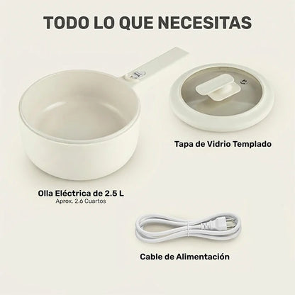 Olla Eléctrica Multifunción Anti Adherente Con Tapa