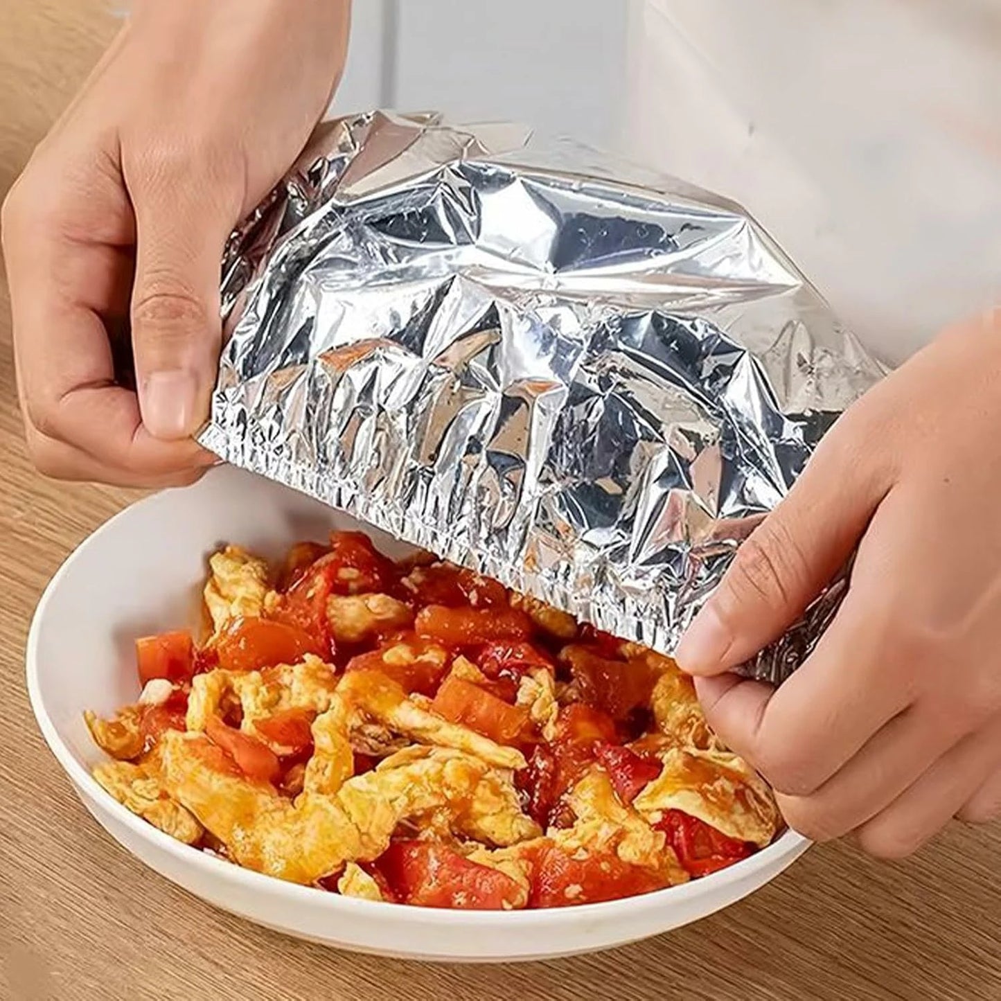 Pack x100 Fundas Aislantes Reutilizables De Alumino Para Contenedor Comida