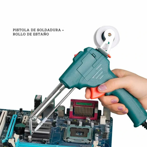 Kit Soldador Eléctrico 60W Con Calefacción Interna y Núcleo Reemplazable / Pistola de Estaño Set Completo
