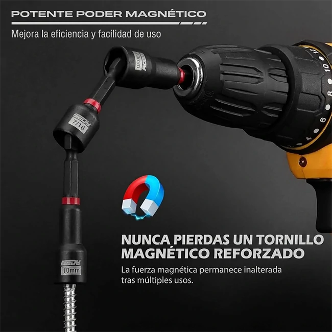 Set x80 Piezas Puntas De Impacto Magnéticas Destornilladoras