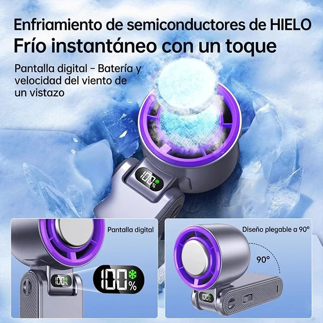 Ventilador De Mano Portátil 3 En 1 Refrigeración Turbo