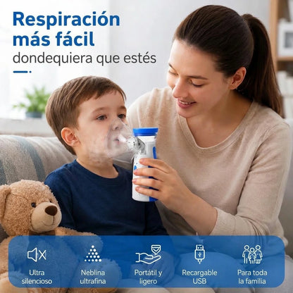 Inhalador de Vapor Ultrasónico Portátil Inalámbrico Niños y Adultos