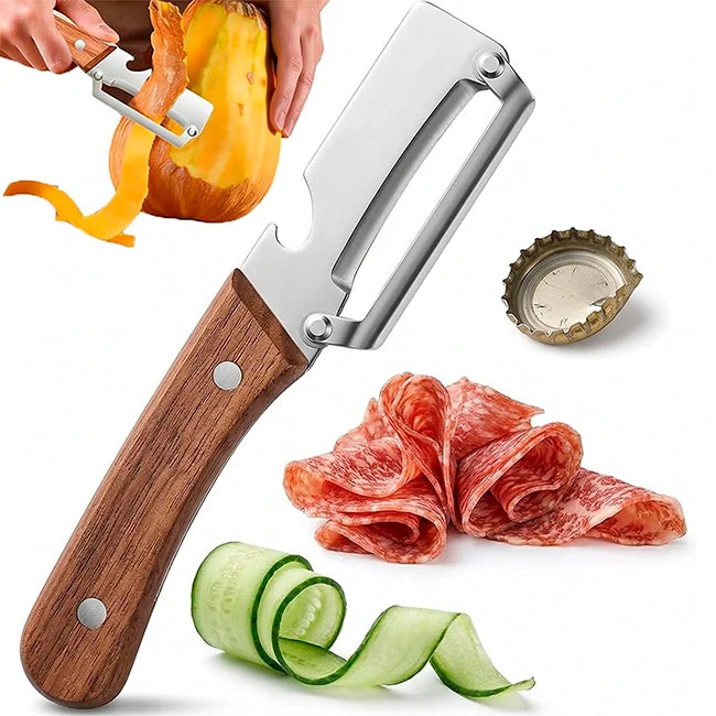 Kit x5 Pelador Multi Funcional De Frutas Y Verduras Acero Inoxidable