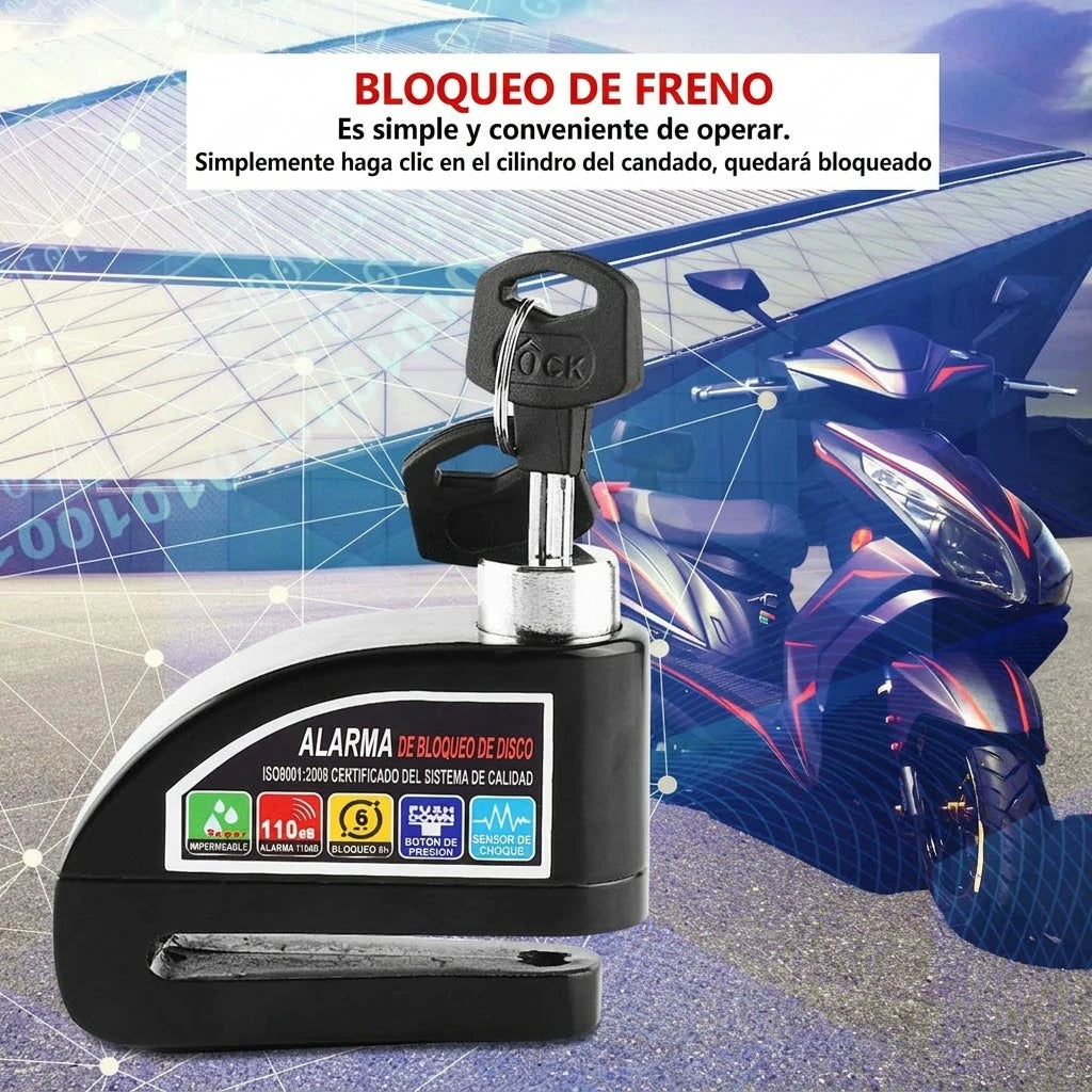 Kit Anti Robo Para Motos – Candado Bloqueo Con Alarma + Mini GPS