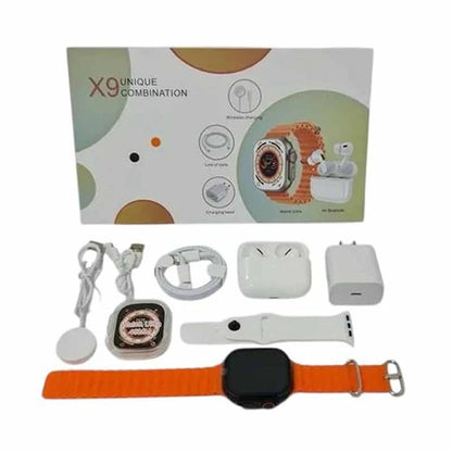 Combo Reloj Ultra Inteligente X9 Con Auriculares Inalámbricos