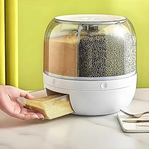 Dispensador Giratorio 360° De Alimentos De 6 Divisiones
