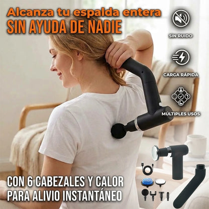 Pistola Masajedora De Impacto Frío Y Calor Mango Extensible