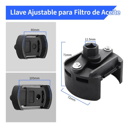 Llave Ajustable Extracción Filtro De Aceite Automóvil
