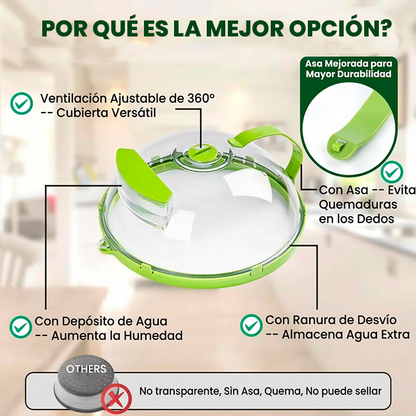 Tapa Vaporizadora para Microondas