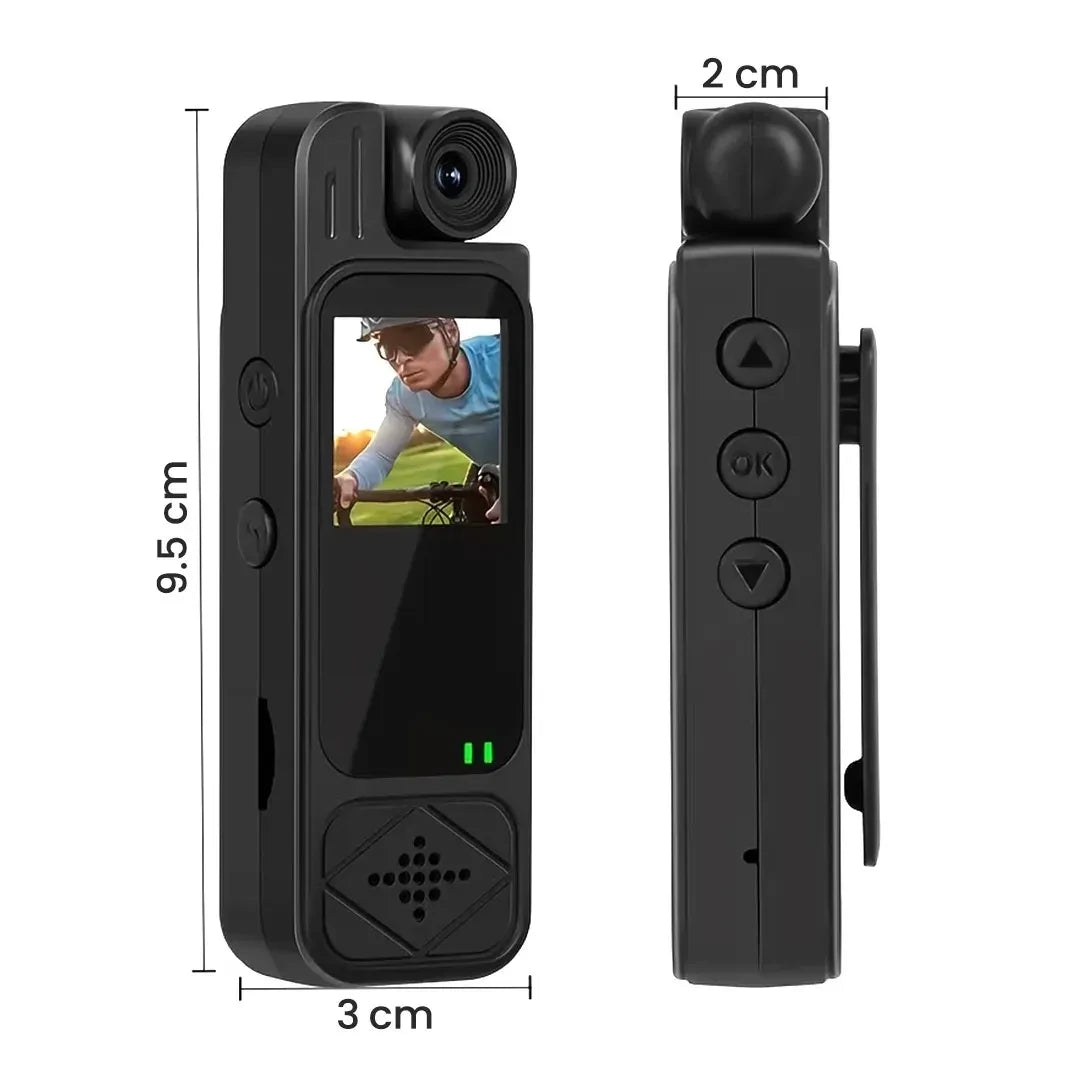 Mini Cámara Digital Deportiva 1080p Visión Nocturna Lente Giratoria 180°
