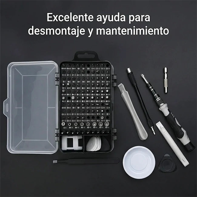 Kit 115 En 1 Destornilladores de Precisión Electrónica Con Estuche