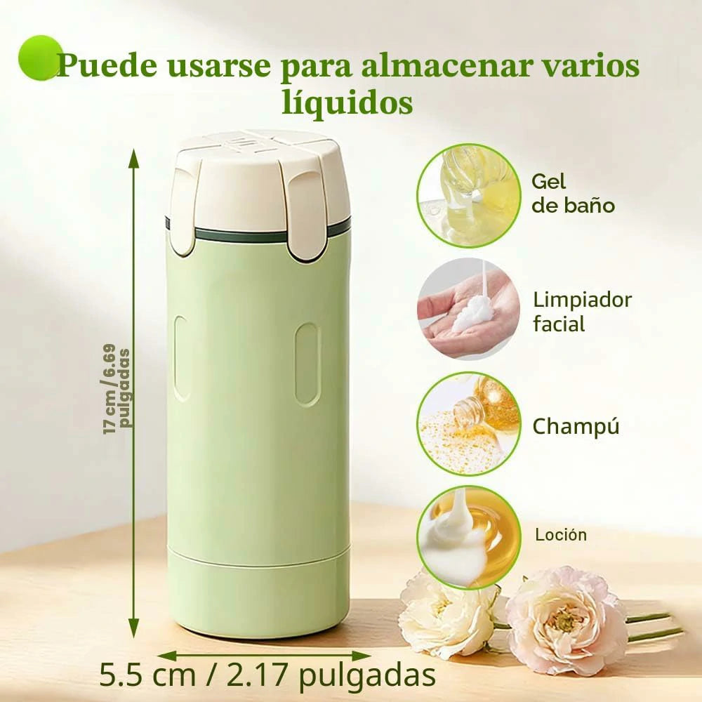 Dispensador De Tocador 4 En 1 Portátil Con Contenedores Recargables