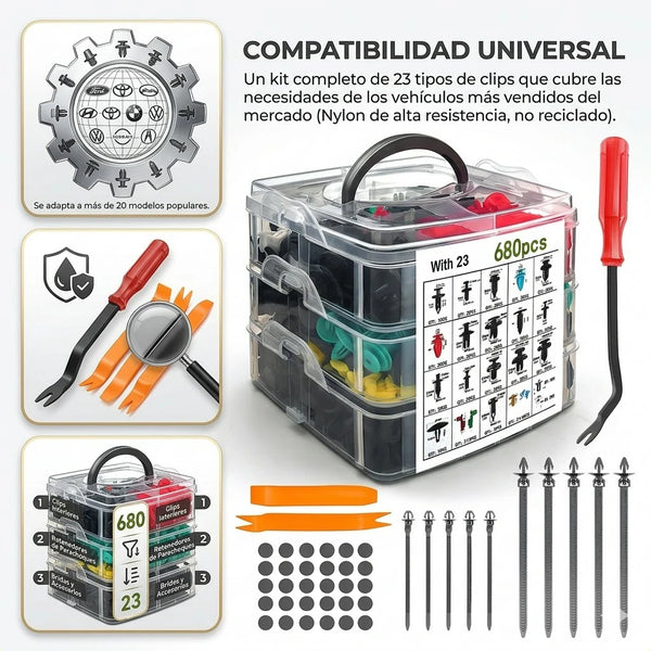 Kit Clips Retenedor para Automóvil