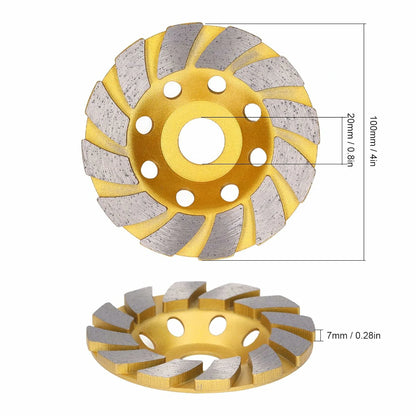 Pack x5 Disco Abrasivo 4” Diamante Para Concreto Piedra Metal