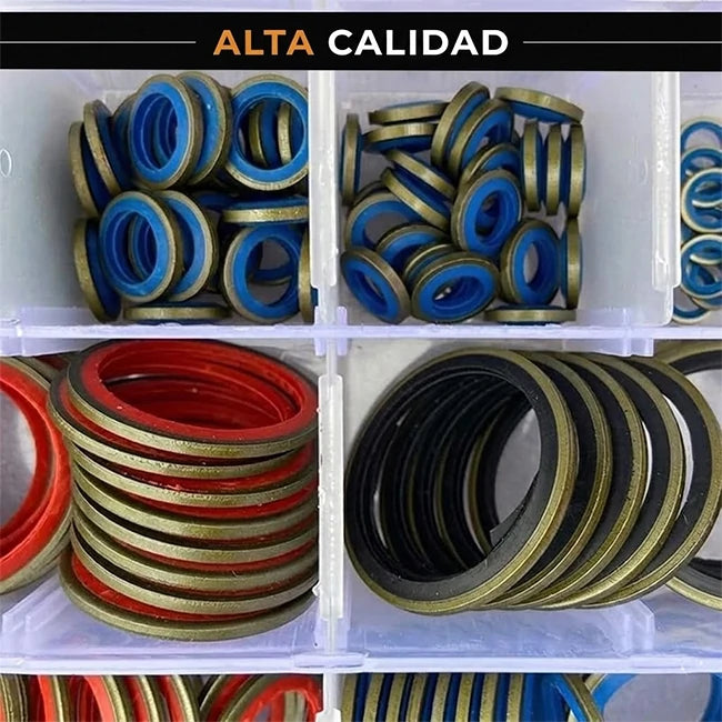 Kit 245 Piezas Arandelas Selladoras Surtidas 12 Tamaños