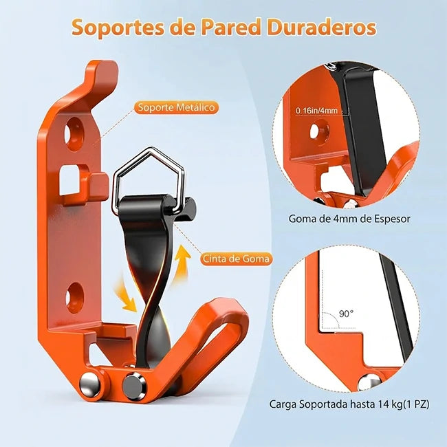 Set x4 Soportes Liberación Rápida para herramientas