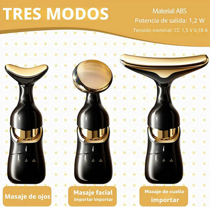 Masajeador Facial Antiarrugas 3 En 1 GRATIS Pala Limpiadora Ultrasónica