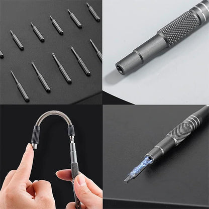 Kit 128 Piezas Destornilladores De Precisión Estuche Organizador