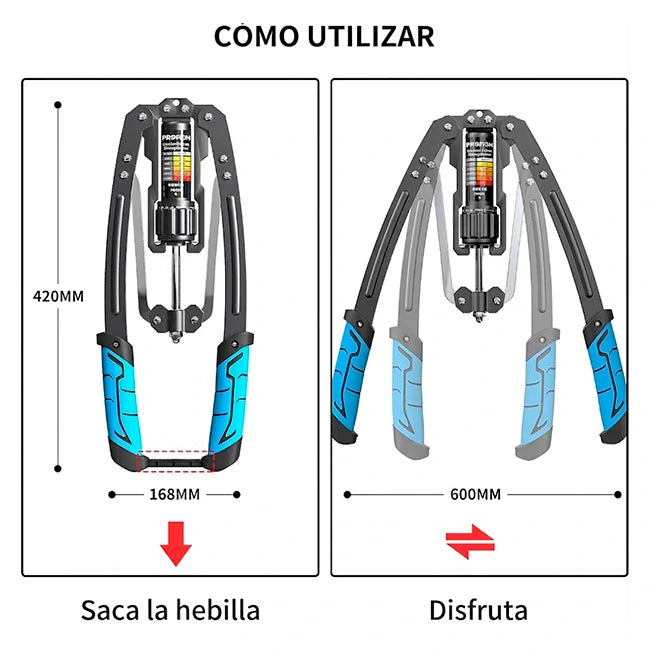Entrenador Hidráulico Portátil Para Brazo Y Pecho Ajustable