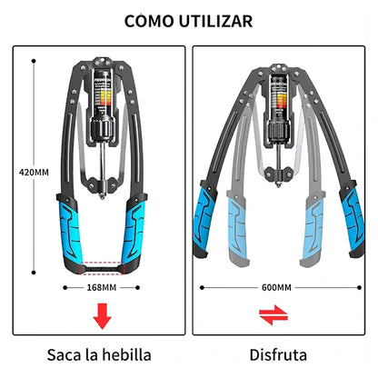 Entrenador Hidráulico Portátil Para Brazo Y Pecho Ajustable