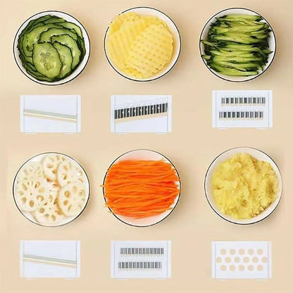 Cortador, Picador Y Rebanador De Alimentos Acero Inoxidable 5 en 1