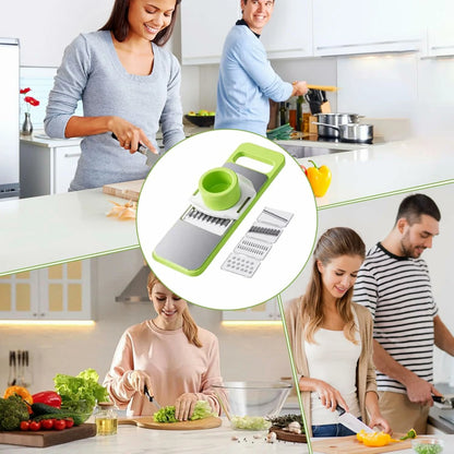 Cortador, Picador Y Rebanador De Alimentos Acero Inoxidable 5 en 1
