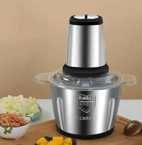 Picadora Eléctrica 2L Cuenco de Acero Inoxidable