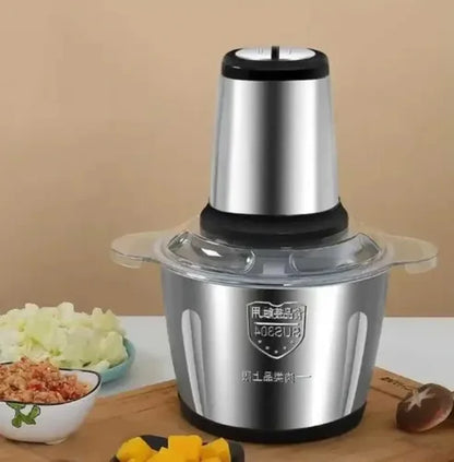 Picadora Eléctrica 2L Cuenco de Acero Inoxidable