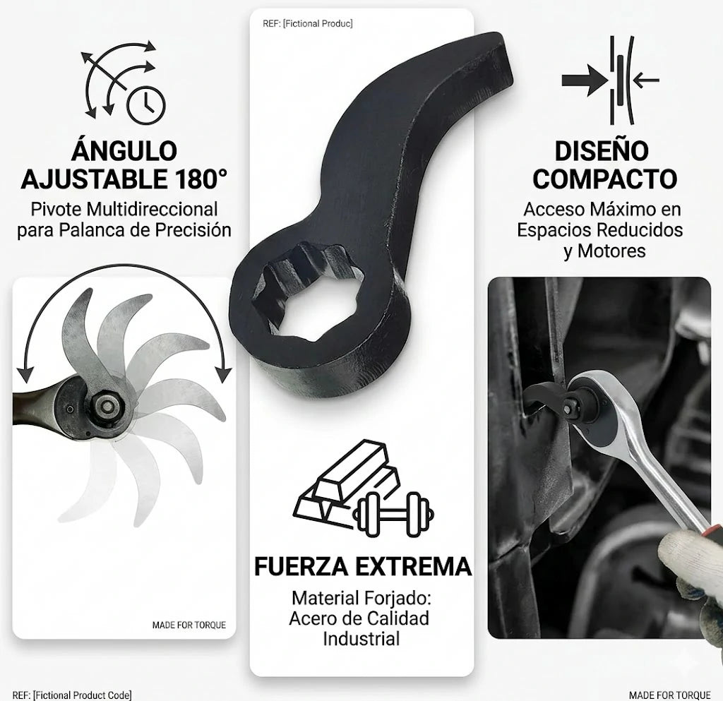 Kit x6 Cabezal Adaptador Palanca De Extracción Para Llave Ratchet ½