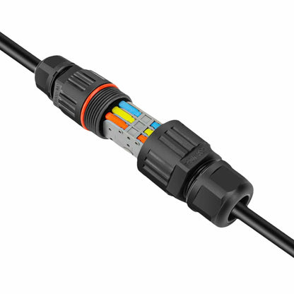 Conector Eléctrico Impermeable 3 Líneas para Exteriores x6