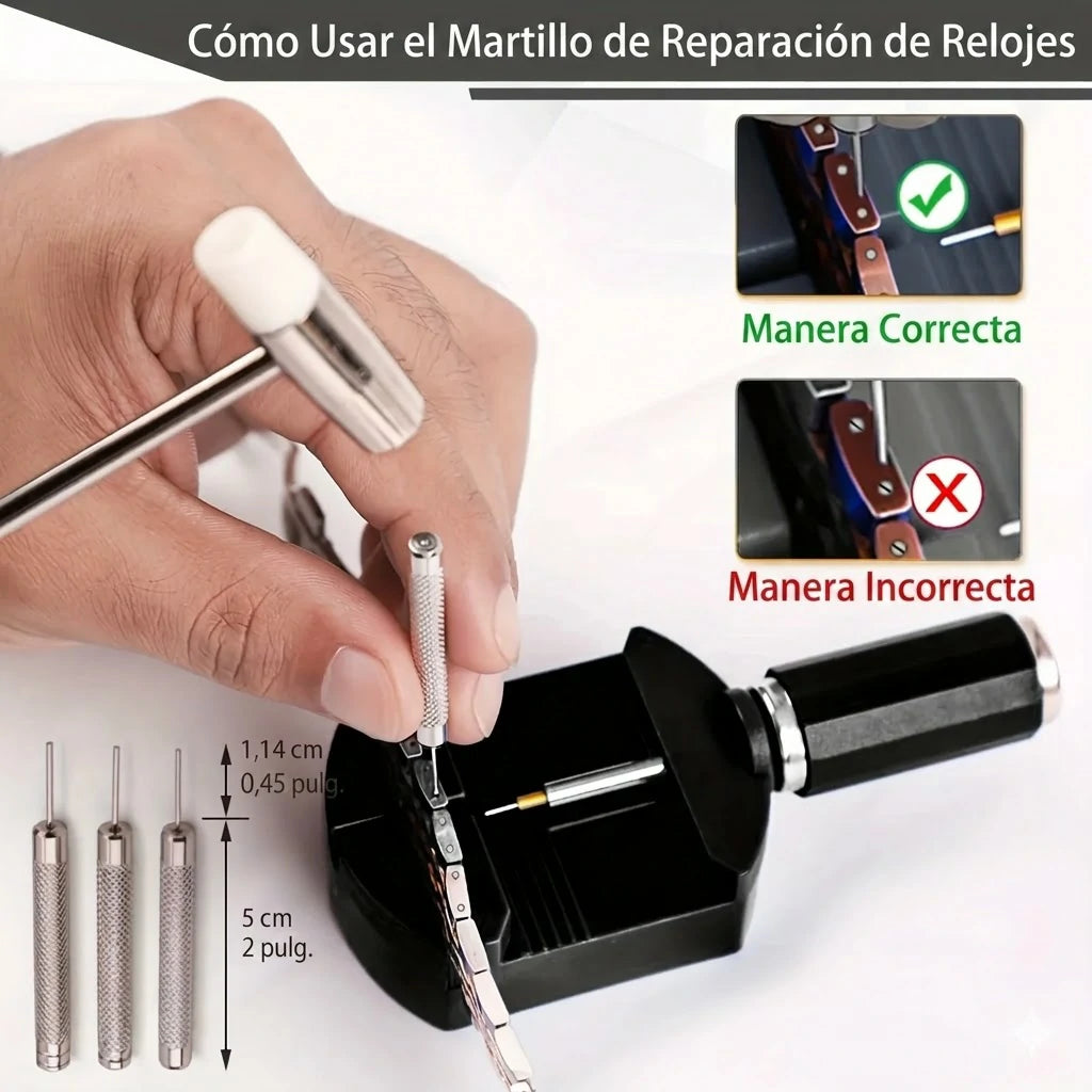 2 Kits Herramientas Extracción De Eslabones Correa Reloj