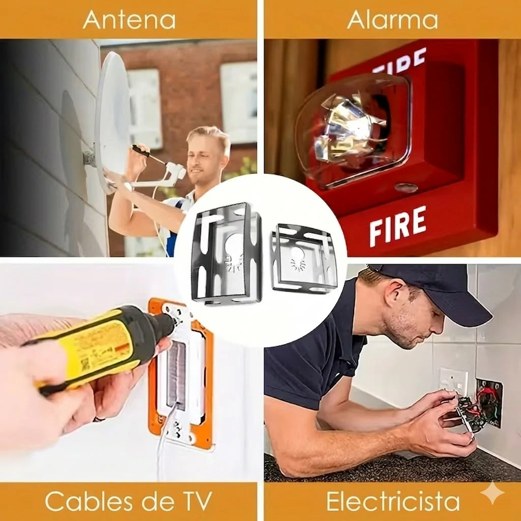 Pack x2 Cortadores De Ranura Cuadrada Y Rectangular Para Cajas Eléctricas