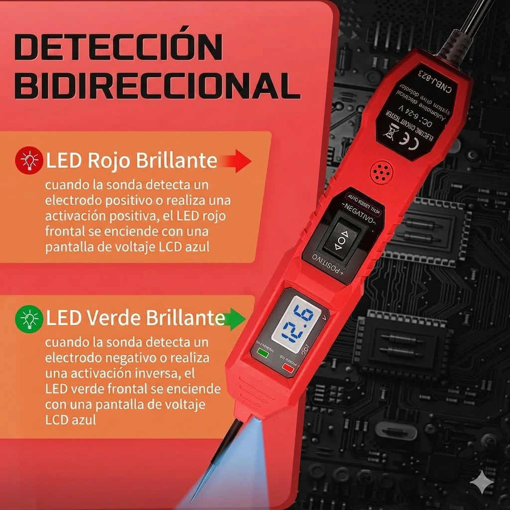 Probador Universal De Circuitos Automotriz Multifuncional