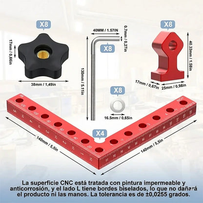 Kit Abrazadera De Sujeción A 90° Para Carpintería