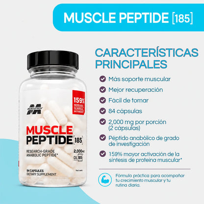 Suplemento Dietario Muscle Peptide 185 - 84 Cápsulas
