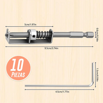 Pack x10 Punta Destornilladora Para Taladro Con Soporte Para Tornillo