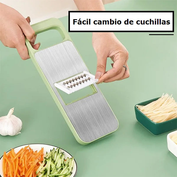 Cortador, Picador Y Rebanador De Alimentos Acero Inoxidable 5 en 1
