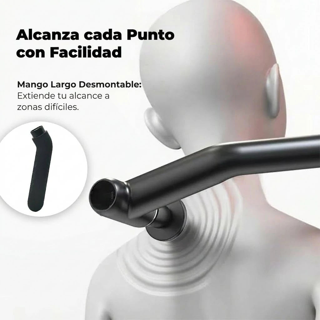 Pistola Masajedora De Impacto Frío Y Calor Mango Extensible
