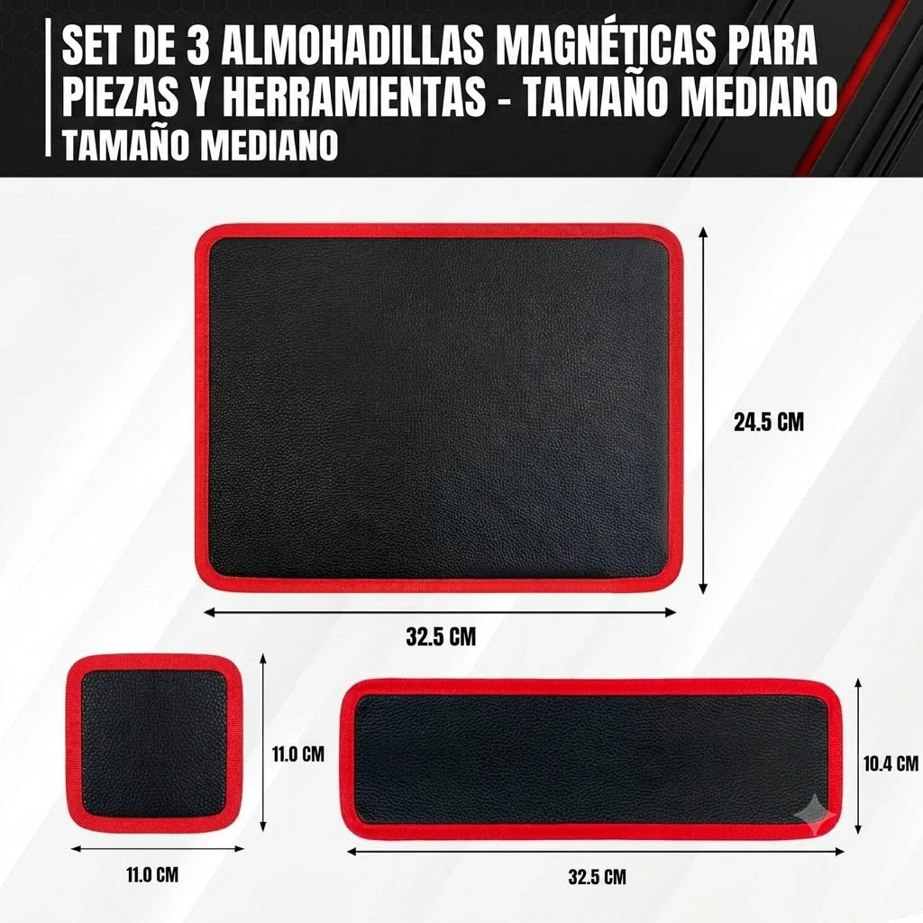 Kit 3 en 1 Alfombra Magnética Para Taller / Caja de Herramientas