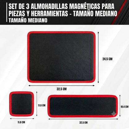 Kit 3 en 1 Alfombra Magnética Para Taller / Caja de Herramientas