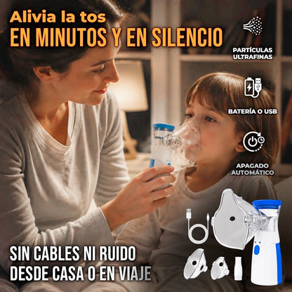 Inhalador de Vapor Ultrasónico Portátil Inalámbrico Niños y Adultos