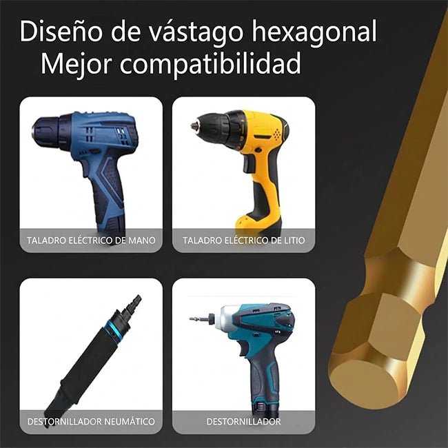 2 Kits x6 Puntas Destornilladoras Magnéticas Cabeza Cruzada