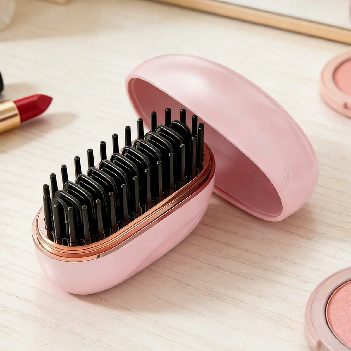 Mini Cepillo Alisador De Cabello Inalámbrico Recargable