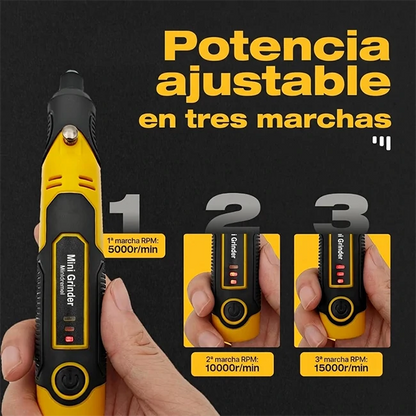Kit 57 Piezas Herramienta Moto Tool 3.6v Inalámbrica